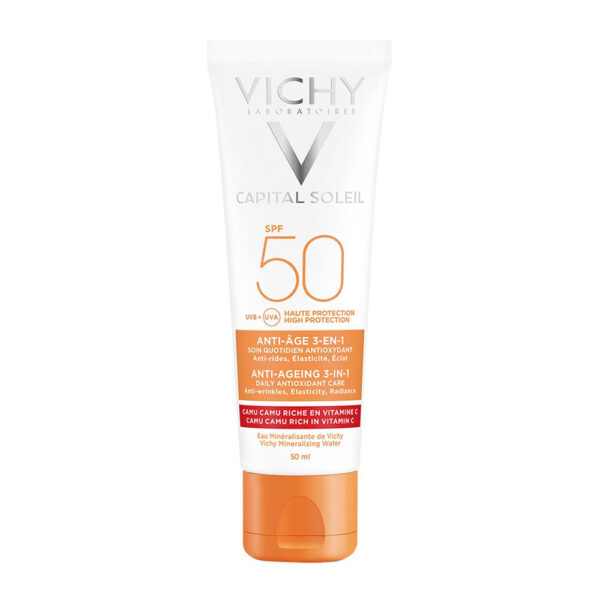 BLOQU CAPITAL SOLEIL ANTIEDAD 3 EN 1 SPF 50+TUBO 50 ML