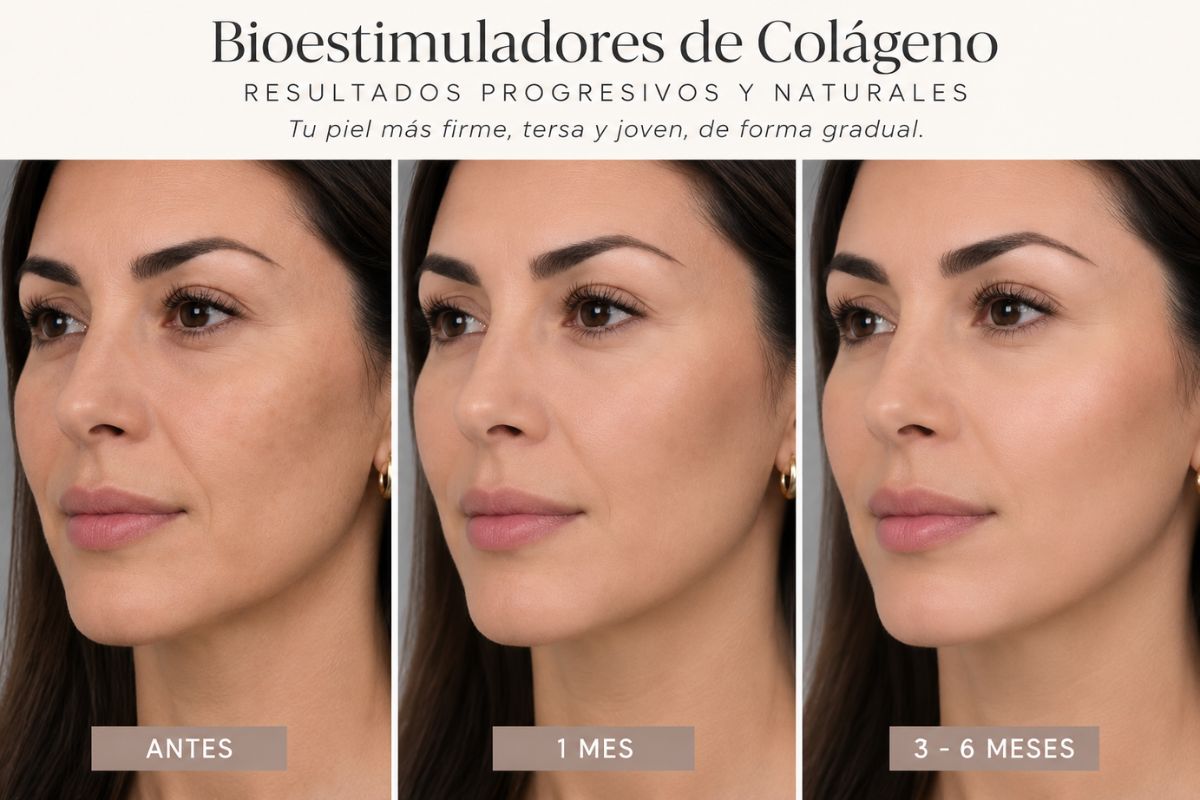 Resultados progresivos de bioestimuladores de colágeno