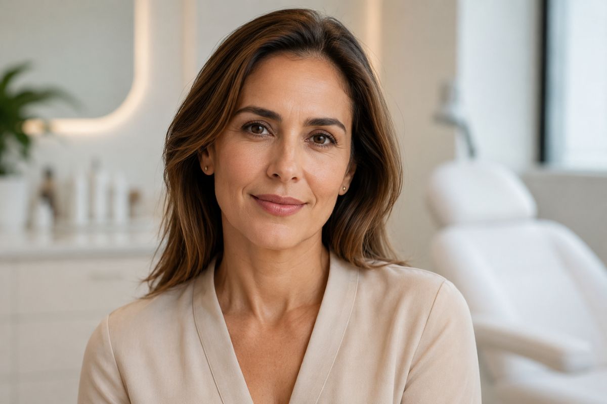 Rostro natural después de un tratamiento facial